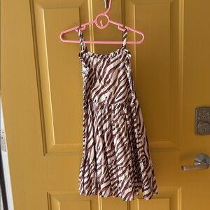 Janie and Jack Zebra Print Strappy Dress 8